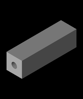 Morse Verjüngung 1 Spannzange Block Quadrat 3d print model - Mito3D