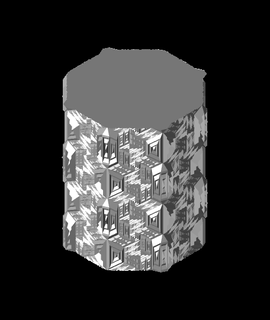 mosaic chevron ripple vase cbobo2uco 3d print model - Mito3D