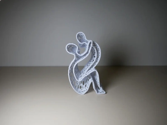 anne çocuk voronoi sanat eseri 3d by baskı tavşanı teşekkürler ebeveyn aile süs anneler gün günü 3dprintbunny 3d print model - Mito3D