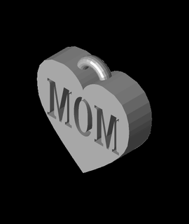 mothersday heart keychainstl 3d print model - Mito3D