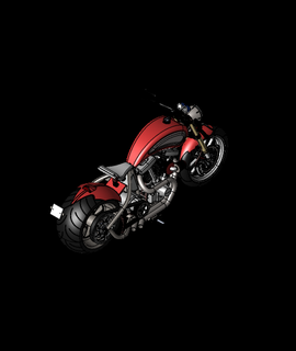 motocicleta Harley Davidson 3d modelo chovendo 3d print model - Mito3D