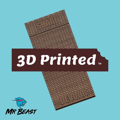 mrbeast 3d impresso chocolate barra réplica by s0urceduty on 3d print model - Mito3D