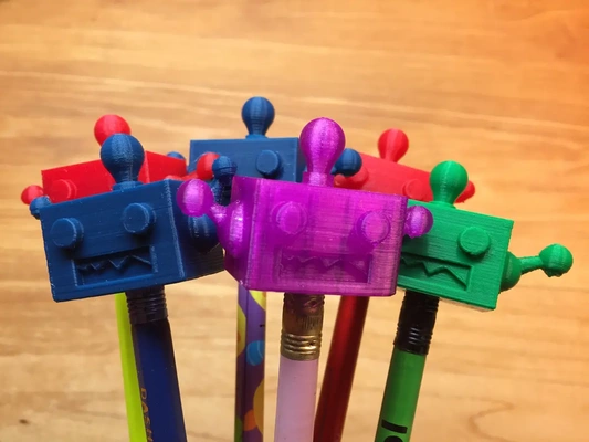 mulbot pencil topper - 3d by printingworld on thangs robot 3d print model - Mito3D