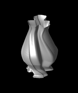 multi-faceted swirl vase quick print Home & Garden 3d print model - Mito3D