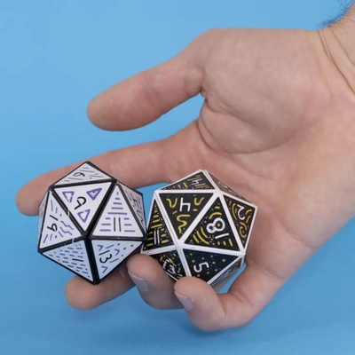 renkli katlama d20 zar 20 taraflı icosahedron 3d by teşekkürler kat katlanmış d çokyüzlü yazdır baskılar oyun oyunlar masaüstü masa multipass 3d print model - Mito3D