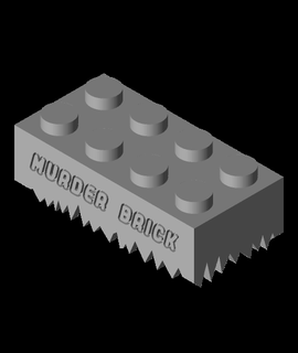 murder brick logo 3d model evis thangs 3d print model - Mito3D