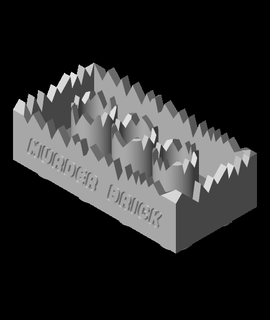 murder brick logo upside-down 3d model evis thangs 3d print model - Mito3D