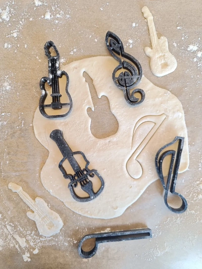 musical cookie cutters - 3d by ri0m0 on thangs music cutter guitar violin note accessory 3d print model - Mito3D