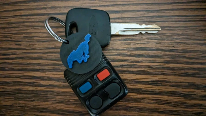 mustang key chain - 3d by dr on thangs 3d print model - Mito3D
