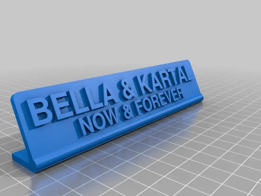 my customized customisable table sign - 3d by electronic kingz on thangs 3d print model - Mito3D
