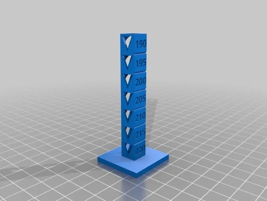 my customized temp calibration tower - 3d by ravexx on thangs 3d print model - Mito3D