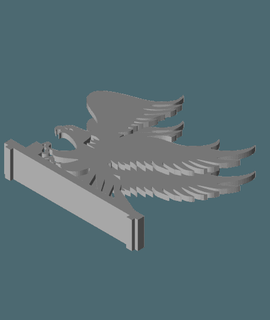 napkin holder eagle - iruker 3d print model - Mito3D