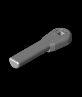 nasa chave catraca inglesa 2 lateral oco 3d modelo 3d print model - Mito3D