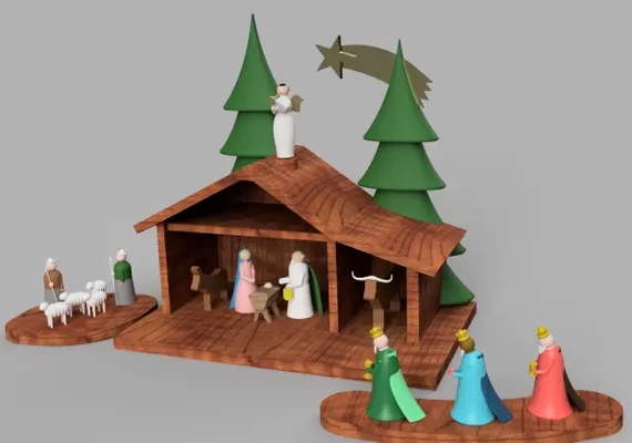 nativity scene weihnachtskrippe - 3d by tobiasreckinger on thangs 3d print model - Mito3D