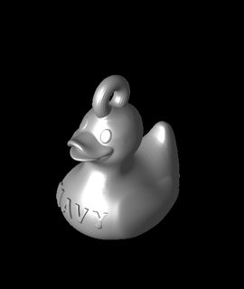 navy duck keychain Animals 3d print model - Mito3D