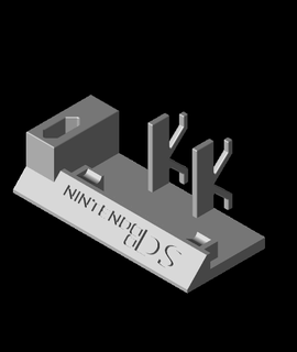nintendo ds estante soporte logo tarjeta sostener aficiones juegos 3d print model - Mito3D