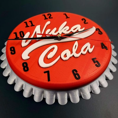 nuka cola clock - fan art 3d by makers mashup on thangs fallout fallout76 gaming retrogaming video games game 3d print model - Mito3D