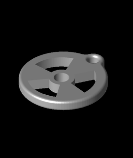 nuke keychain - zipper pull kcwarthog 3d print model - Mito3D