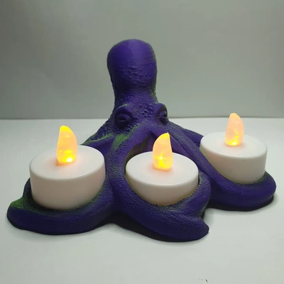 octopus candle holder - 3d by omsculpts on thangs 3d print model - Mito3D