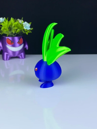 oddish - 3d by pressprint on thangs plant petal pokemon first gen 1 catch 3d print model - Mito3D