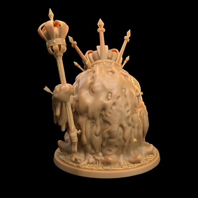 ooze king - 3d by dragon trappers lodge on thangs demon slime realms d&d opr gelatinious dragontrapperslodge oozes juiblex 3d print model - Mito3D