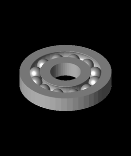 openscad cad ball bearing105stl 3d print model - Mito3D