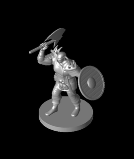 orc barbarian battle axe sh 3d model thangs 3d print model - Mito3D