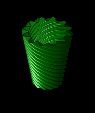 organisch Veranstalter Wirbel Vase 3d Modell danke 3d print model - Mito3D
