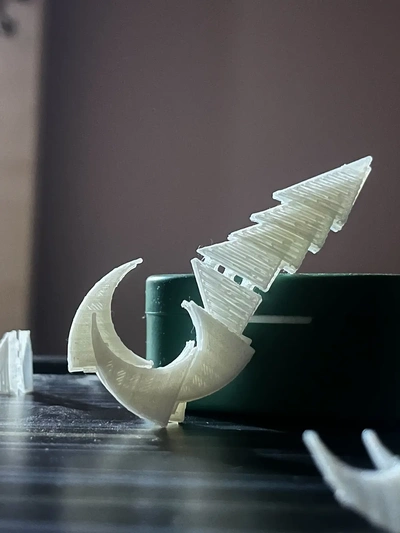 origami thorn - connecting piece 3d by plash on thangs 3d print model - Mito3D
