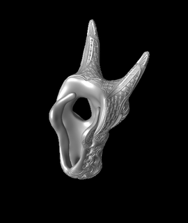 ornate charizard skull pok mon 3d print model - Mito3D