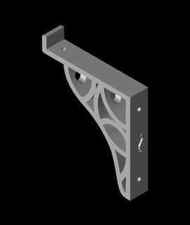 ornate shelf bracket rebeltaz 3d print model - Mito3D