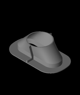Oval Rosette tragbar Luft Bedingung Unternehmen industriell 3d print model - Mito3D