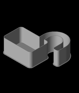 padlock open nestable box v1 3d print model - Mito3D