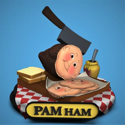 pam ham -garbage pail kids - 3d by chelscct chelseycreatesthings on thangs 3d print model - Mito3D