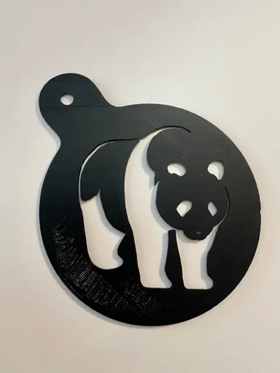 panda coffee stencil - 3d by thanson0223 on thangs 3d print model - Mito3D