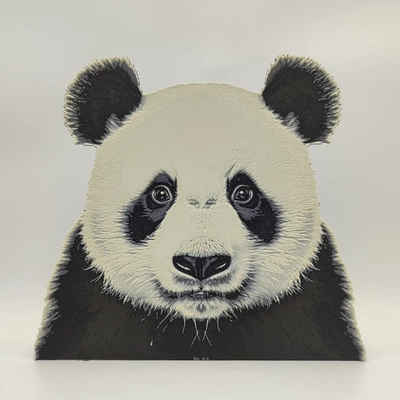 panda hueforge - 3d by bamingodesign on thangs cute animal animals forest jungle wild homedecor wall wall-art filamentpainting 3d print model - Mito3D