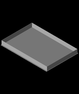 parametrico rettangolare titolare supporto griglia gridfinity 3d print model - Mito3D