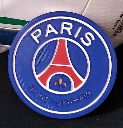 paris saint-germain psg coaster or plaque - 3d by daddywazzy thecreator on thangs 3d print model - Mito3D