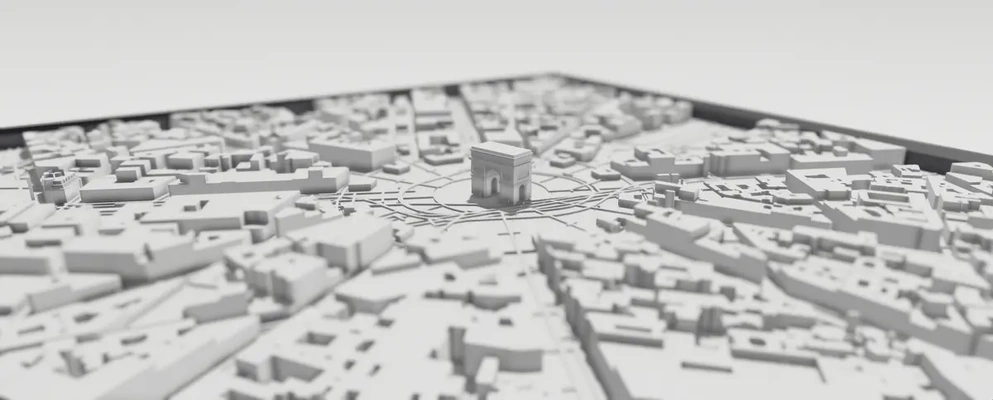 paris topo karte 3d by spielplatz on danke referenz geografisch karten 3d print model - Mito3D