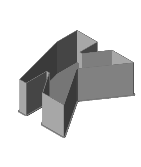 partiel lettre nid boîte v1 3D print model - Mito3D