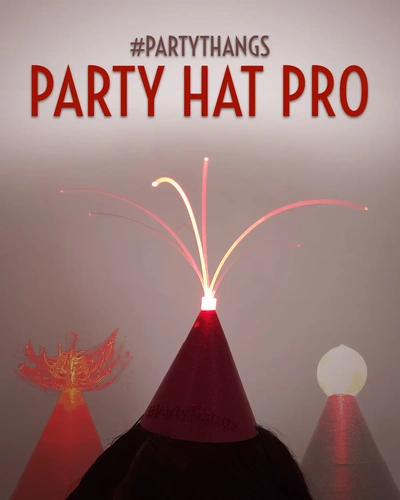 party hat pro partythangs - 3d by jaatinen3d on thangs lamp led holder decoration cap celebration wearable 3d print model - Mito3D