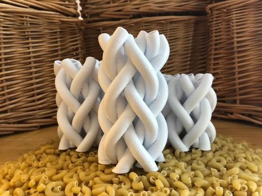 pasta vase large - 3d by davemakesstuff on thangs home & garden kitchen dining cookware diningware flower food day braid braiding weave weaving tube tubes hollow 3d print model - Mito3D