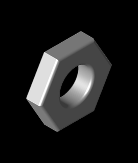 pe hexagonal trou central passe temps Jeux 3d print model - Mito3D