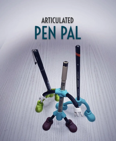 pen pal backtoschool - 3d by jaatinen3d on thangs penpal pencil holder school office toy articulated 3d print model - Mito3D