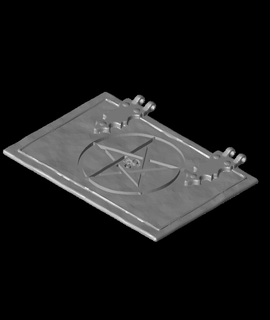 köşeli yıldız kafatası gidiyorum örtmek kılıf güverte 3d model teşekkürler 3d print model - Mito3D