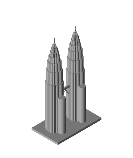 Petronas Türme 3d Modell abtech danke 3D print model - Mito3D