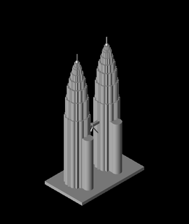 petronas torres 3d modelo abtech 3d print model - Mito3D