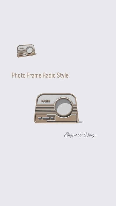 photo frame radio style 21stl - 3d by skipper07 on thangs 3d print model - Mito3D