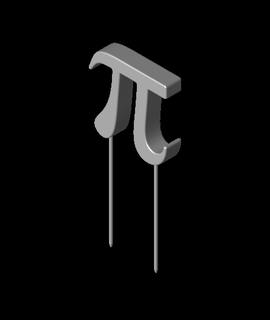 pi cake topper 3d model mattias hellberg thangs 3d print model - Mito3D