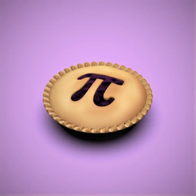 pie keyring -pi day - 3d by chelscct chelseycreatesthings on thangs pi key ring easy print dessert sweets funny 3d print model - Mito3D